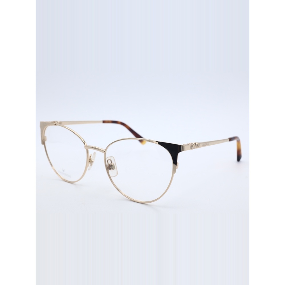 Swarovski SK 5286 032 Shiny Gold Round Eyeglasses Frame 53-17-140
